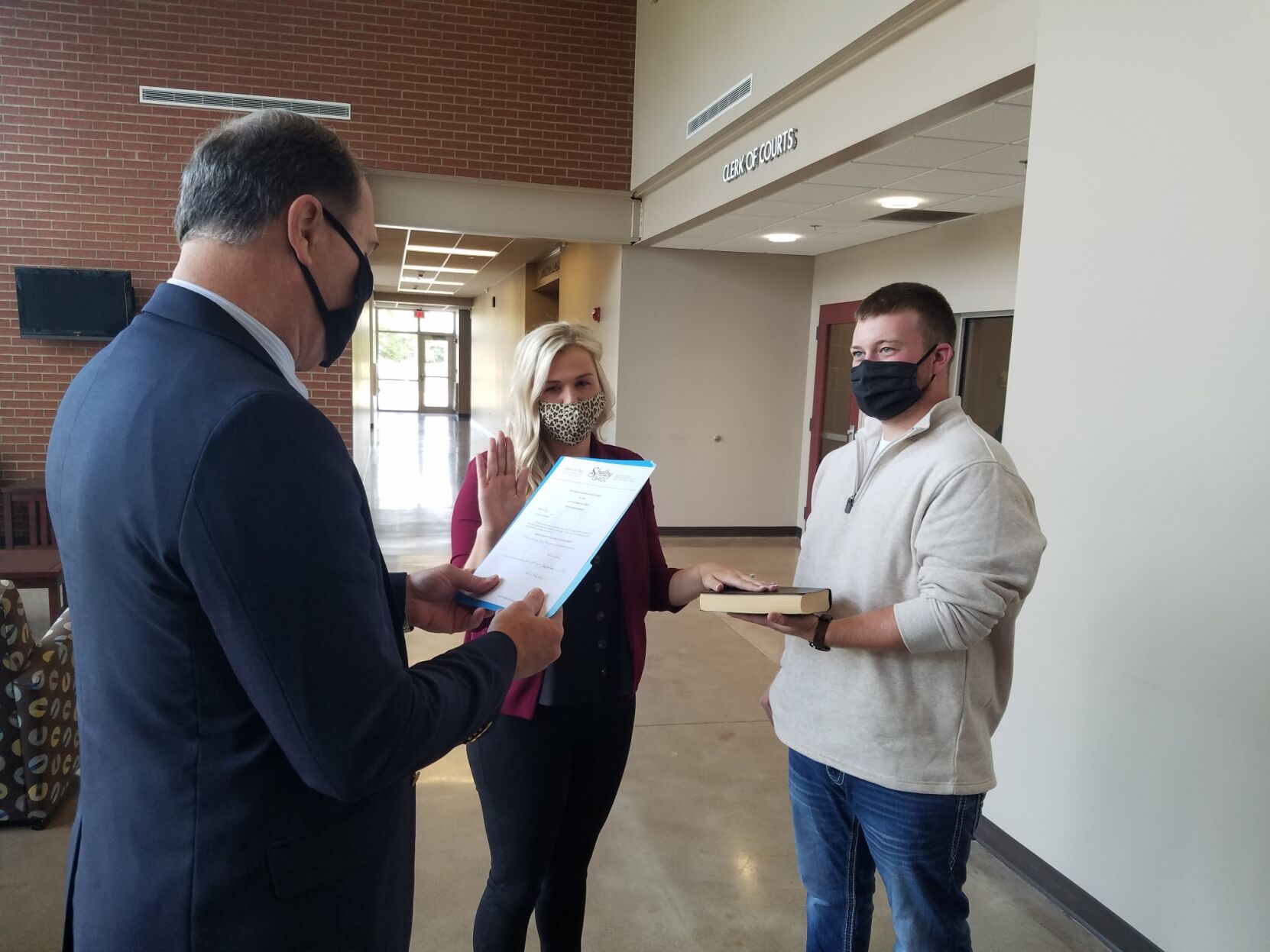 Shelby swears in new police dispatcher